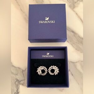 Swarovski Silver Crystal Earrings NEW NEVER WORN